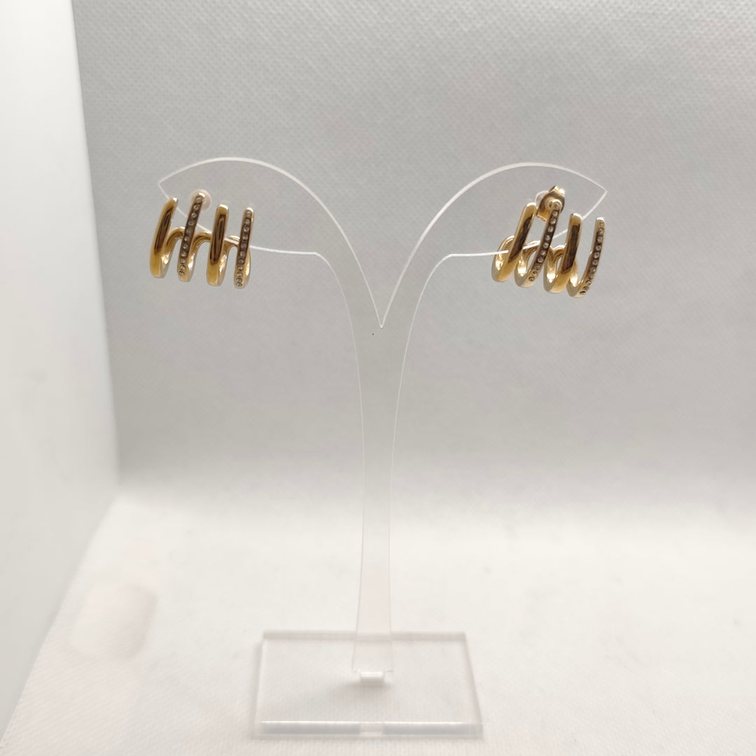 4 Hoops Gold Earrings