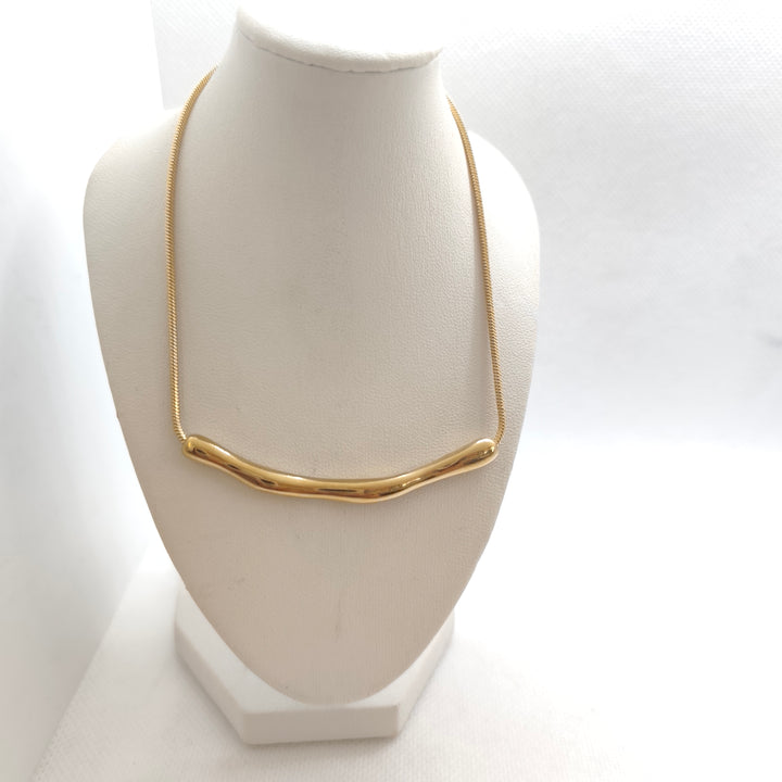 Visetti Modern Curve Gold Necklace