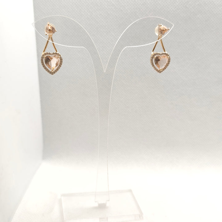 Heart Sparkle Drop Earrings