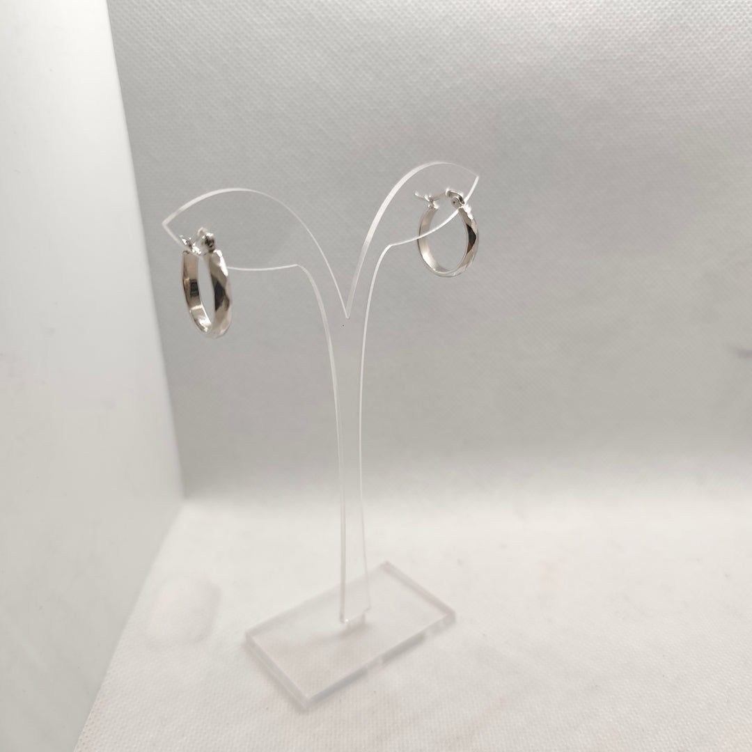 Visetti silver toned small hoops