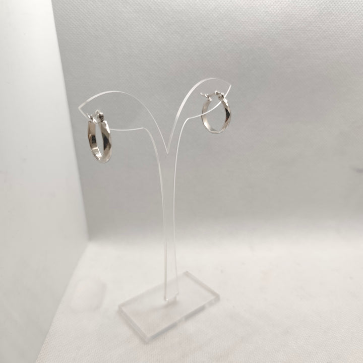 Visetti silver toned small hoops