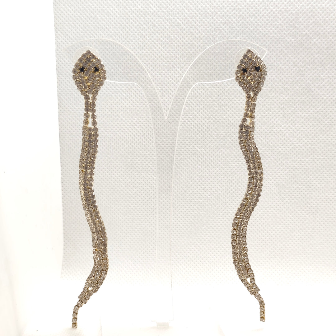 Sparkling Curved Dangle Earrings