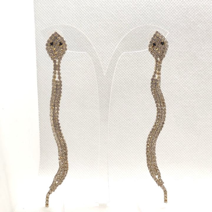 Sparkling Curved Dangle Earrings