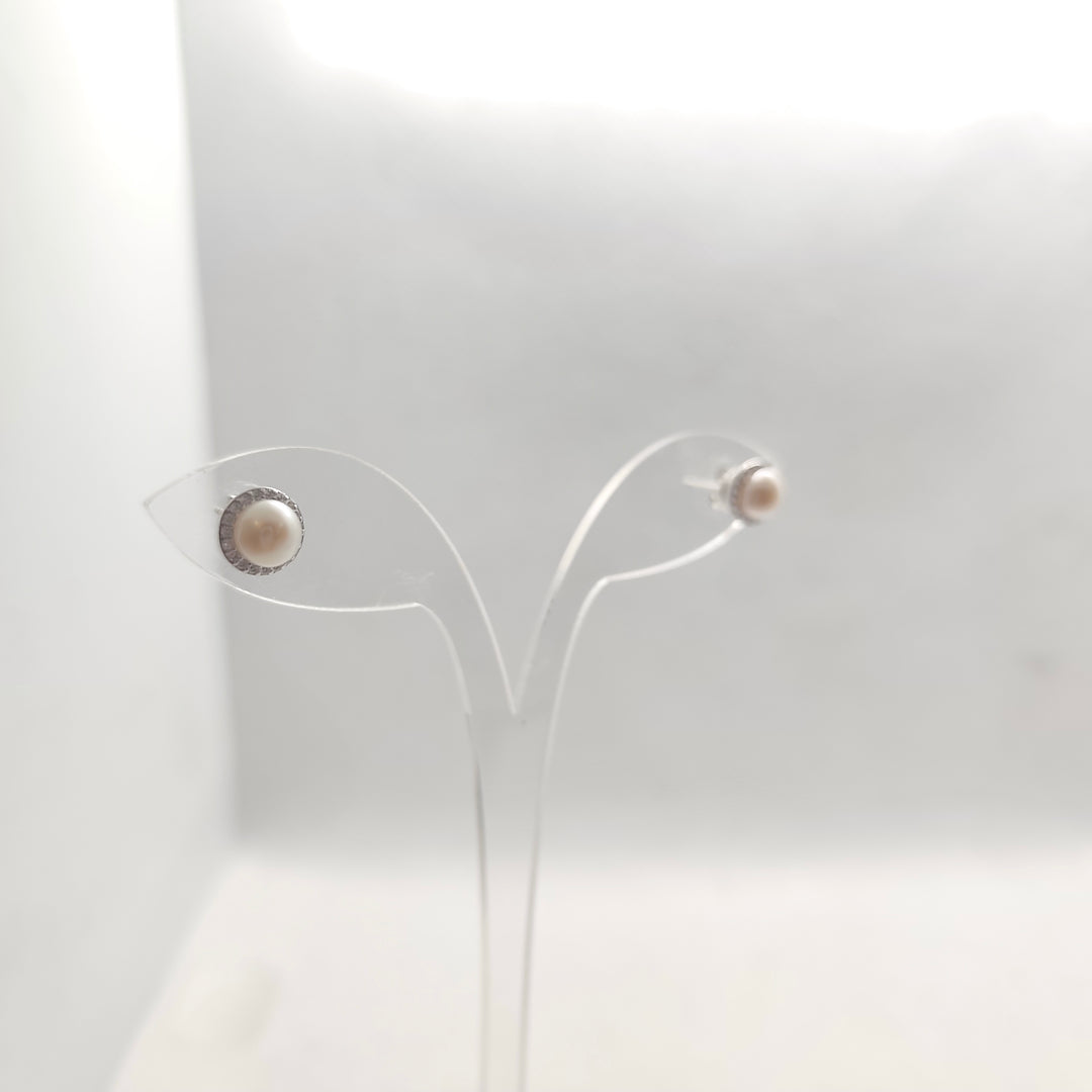 Pearl Halo Stud Earrings