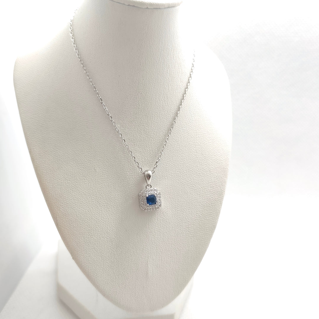 Azure Elegance Silver Necklace
