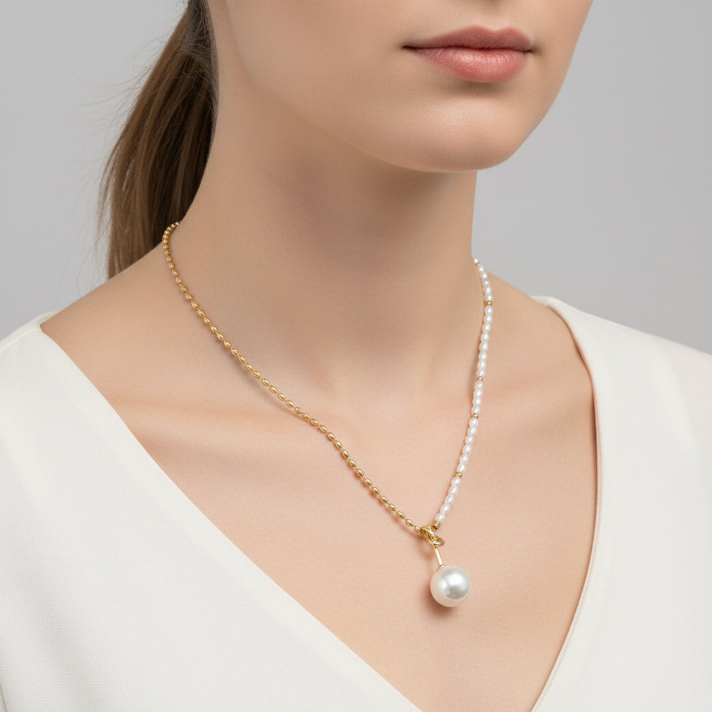 Radiance Pearl and Gold Chain