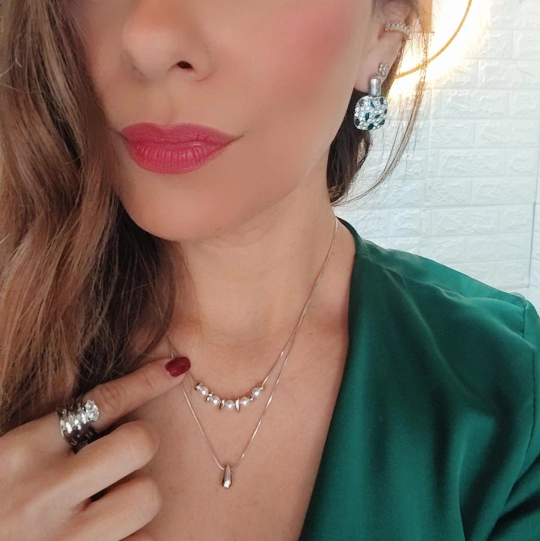 Pearl & Gold Drop Necklace