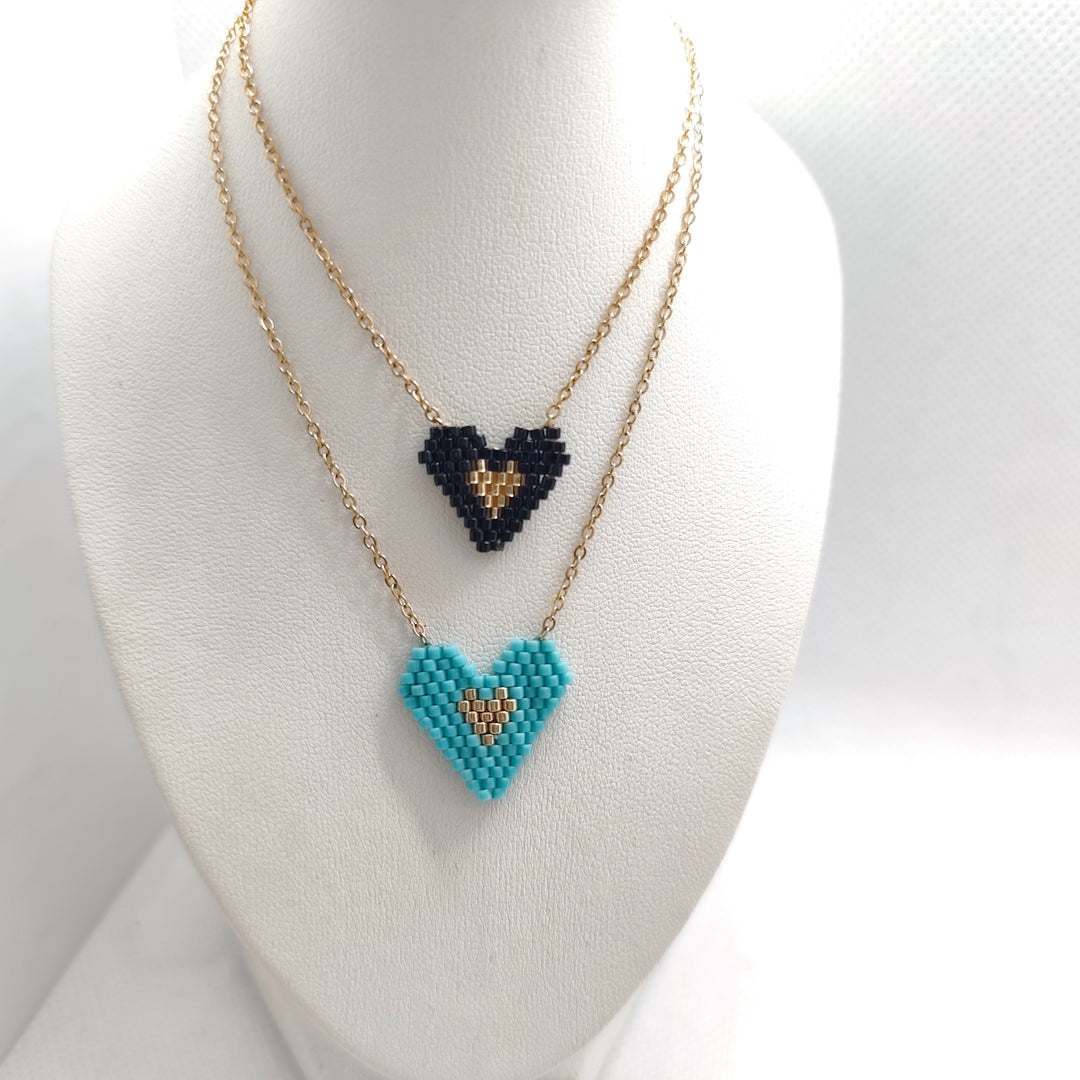 Heart  Beaded Necklace