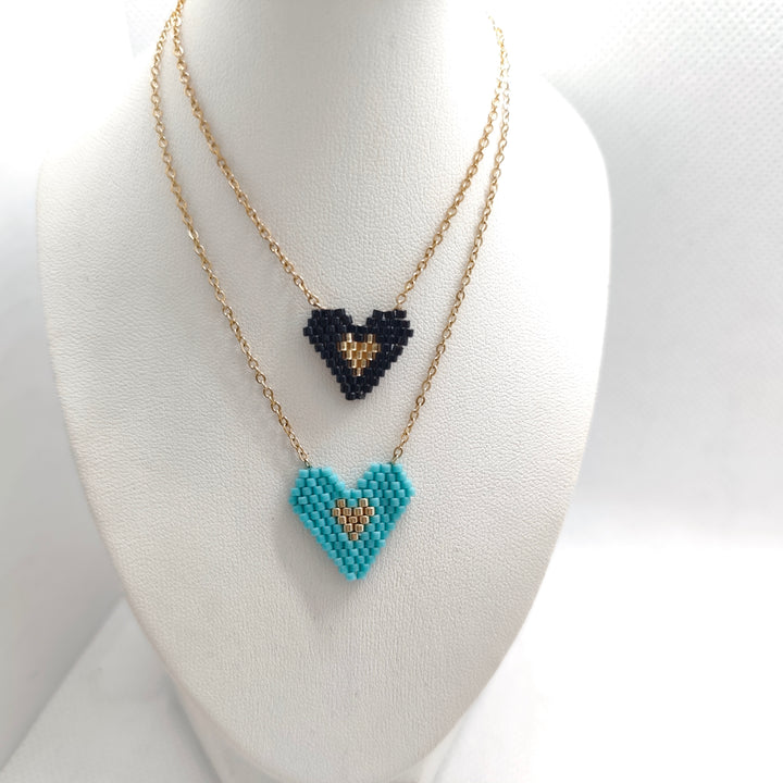 Heart  Beaded Necklace