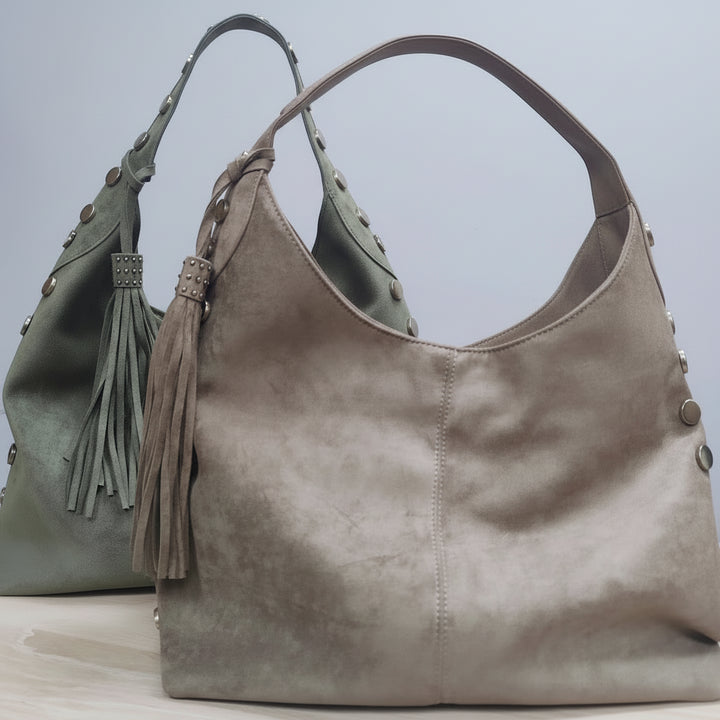 Tasseled Suede Bag