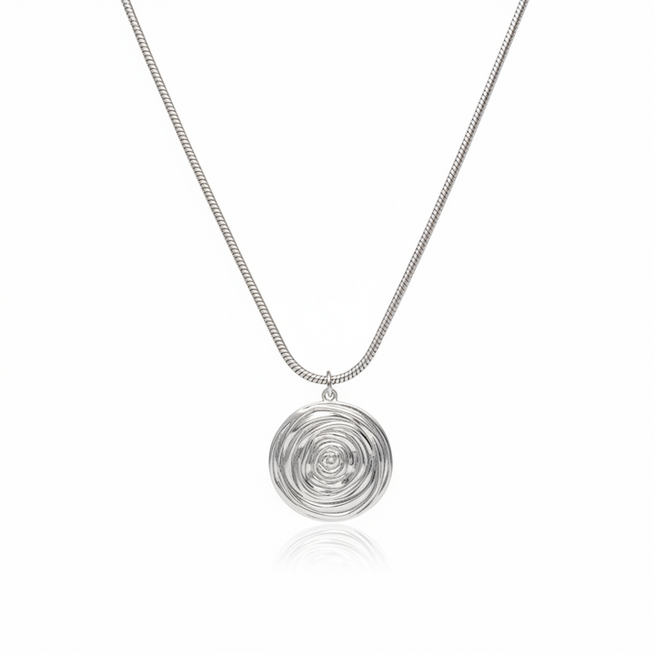 Silver Spiral Pendant Necklace