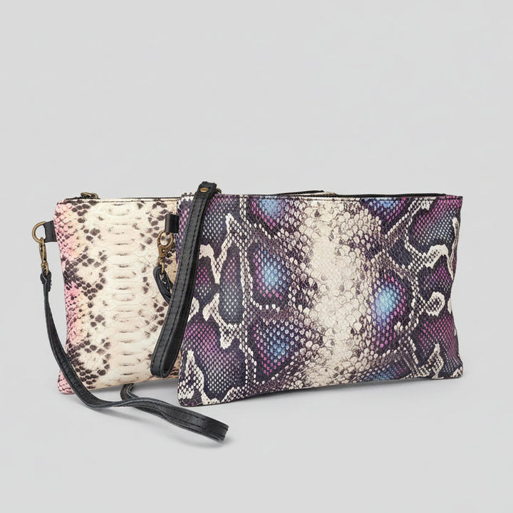 Elegant Serpentine Leather Bag