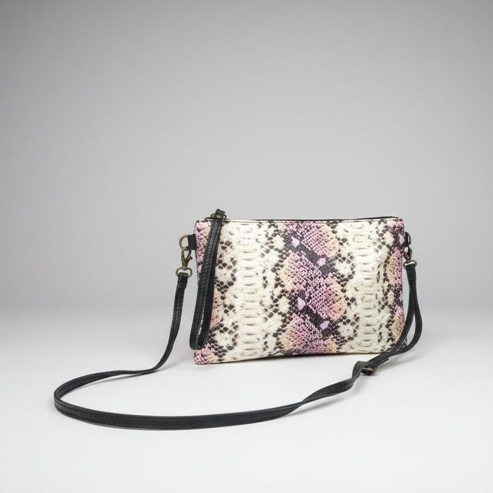 Elegant Serpentine Leather Bag