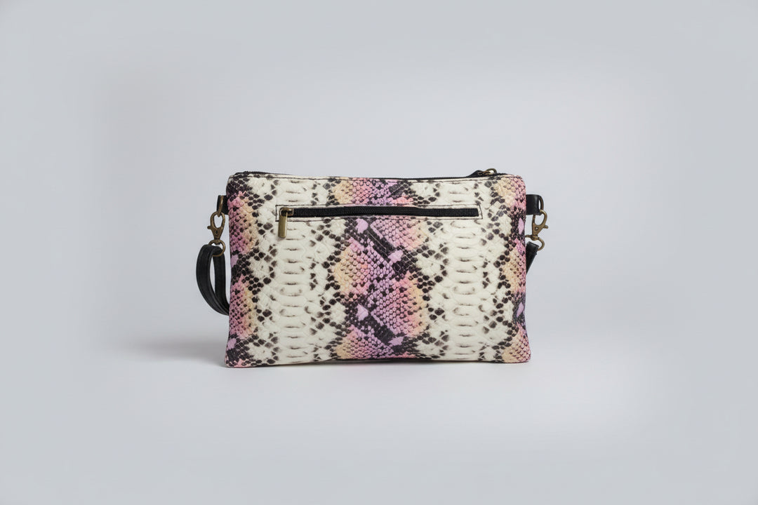 Elegant Serpentine Leather Bag