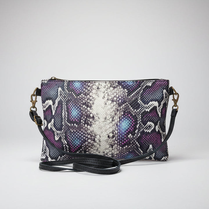 Elegant Serpentine Leather Bag