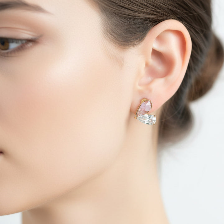 Valentine’s Rose & Crystal Earrings